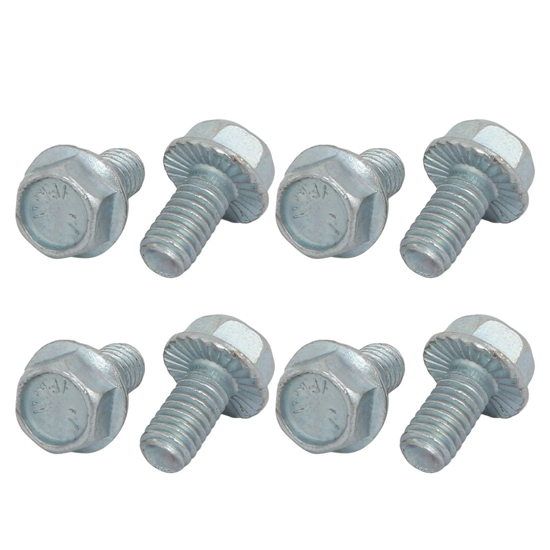 8Pcs 5/16-18 x 5/8 Inch Thread Carbon Steel Hex Serrated Head Flange Screw Bolt