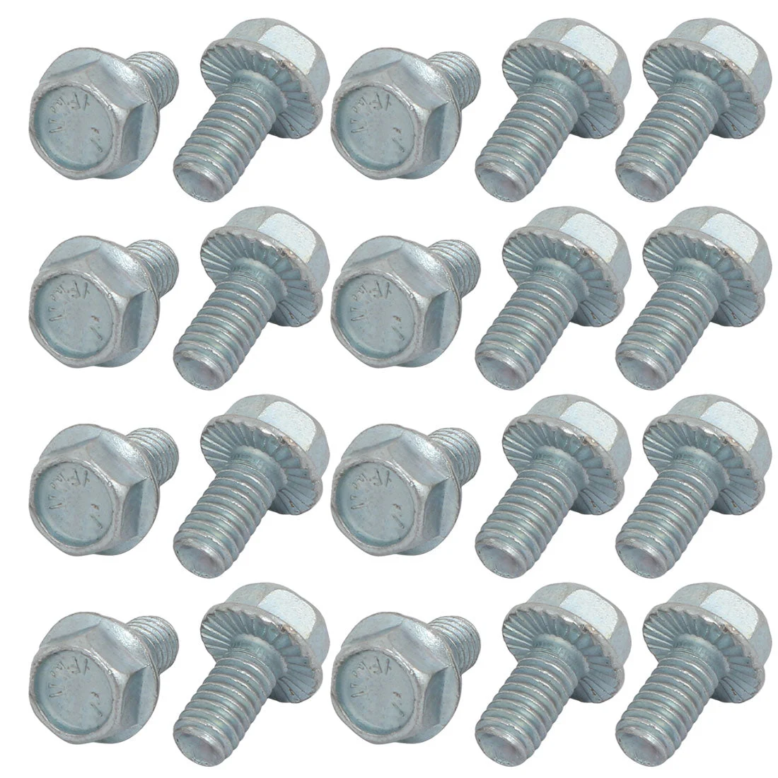 20Pcs 5/16-18 x 5/8 Inch Thread Carbon Steel Hex Serrated Head Flange Screw Bolt