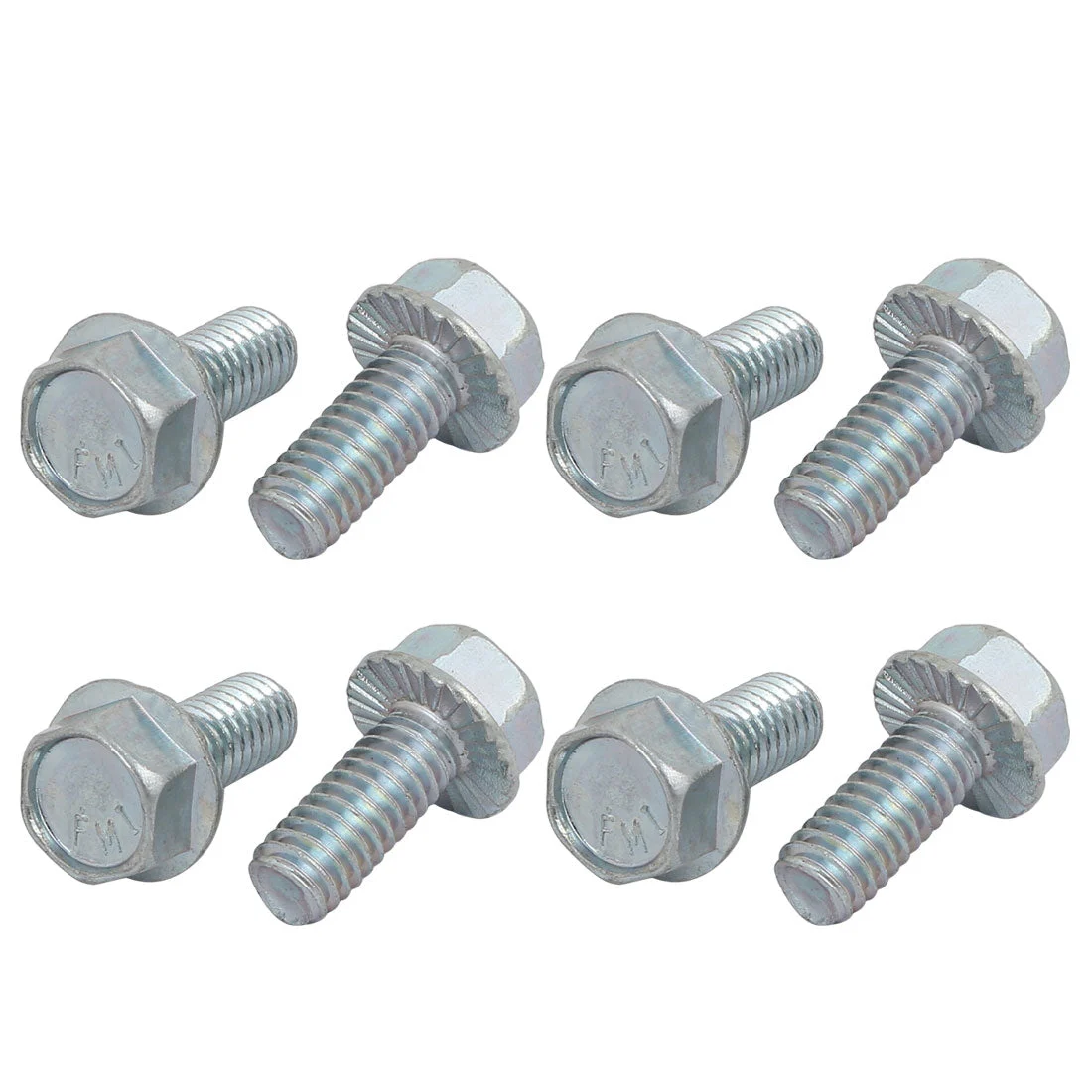8Pcs 5/16-18 x 3/4 Inch Thread Carbon Steel Hex Serrated Head Flange Screw Bolt