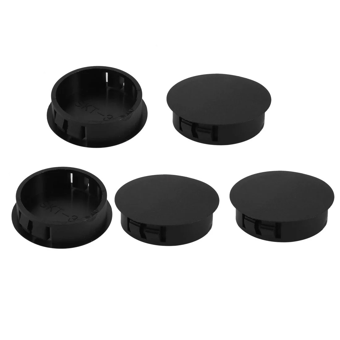 5pcs 35mm Dia Black Plastic Tubing Plug Door and Window Locking Hole Plugs