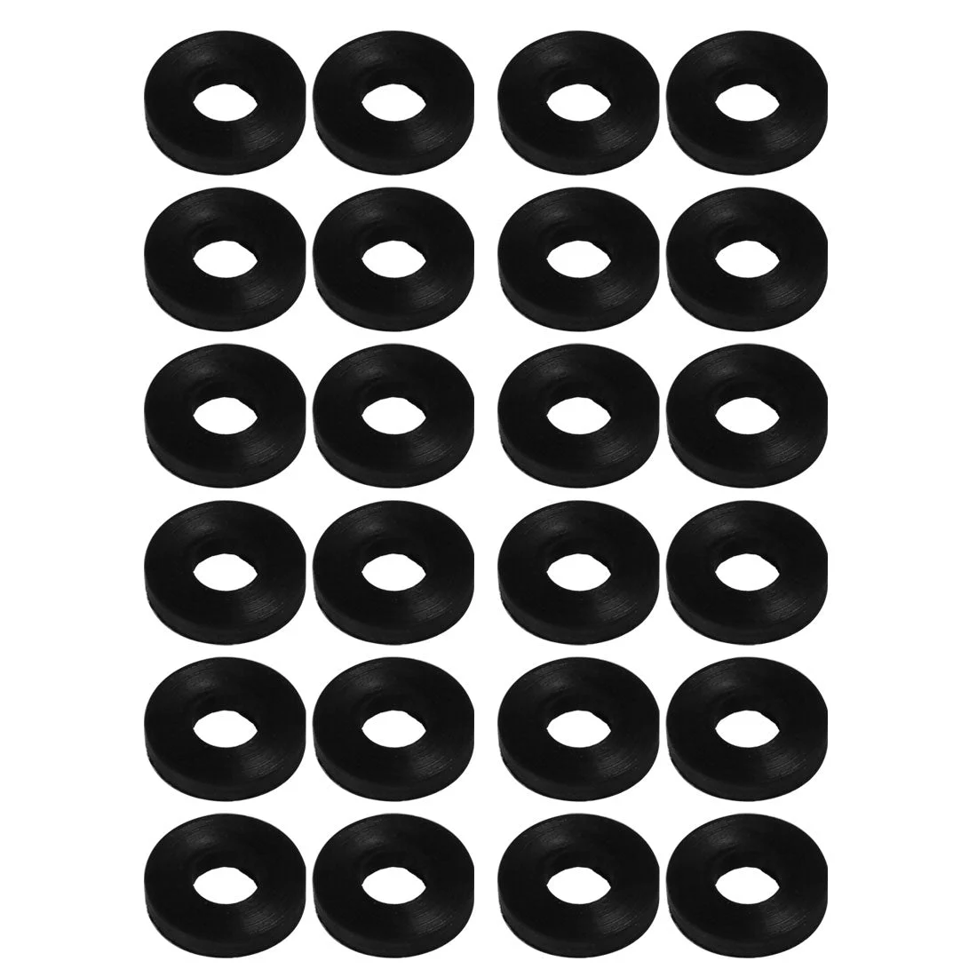 24Pcs 6mm x 14mm x 2.5mm Rubber Oil Sealing O-Rings Gasket Black