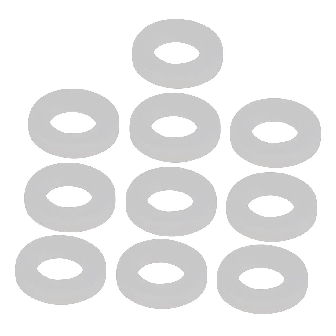 10pcs Clear Silicone Round Flat Washer Assortment Size 10x19x3mm Flat Washer
