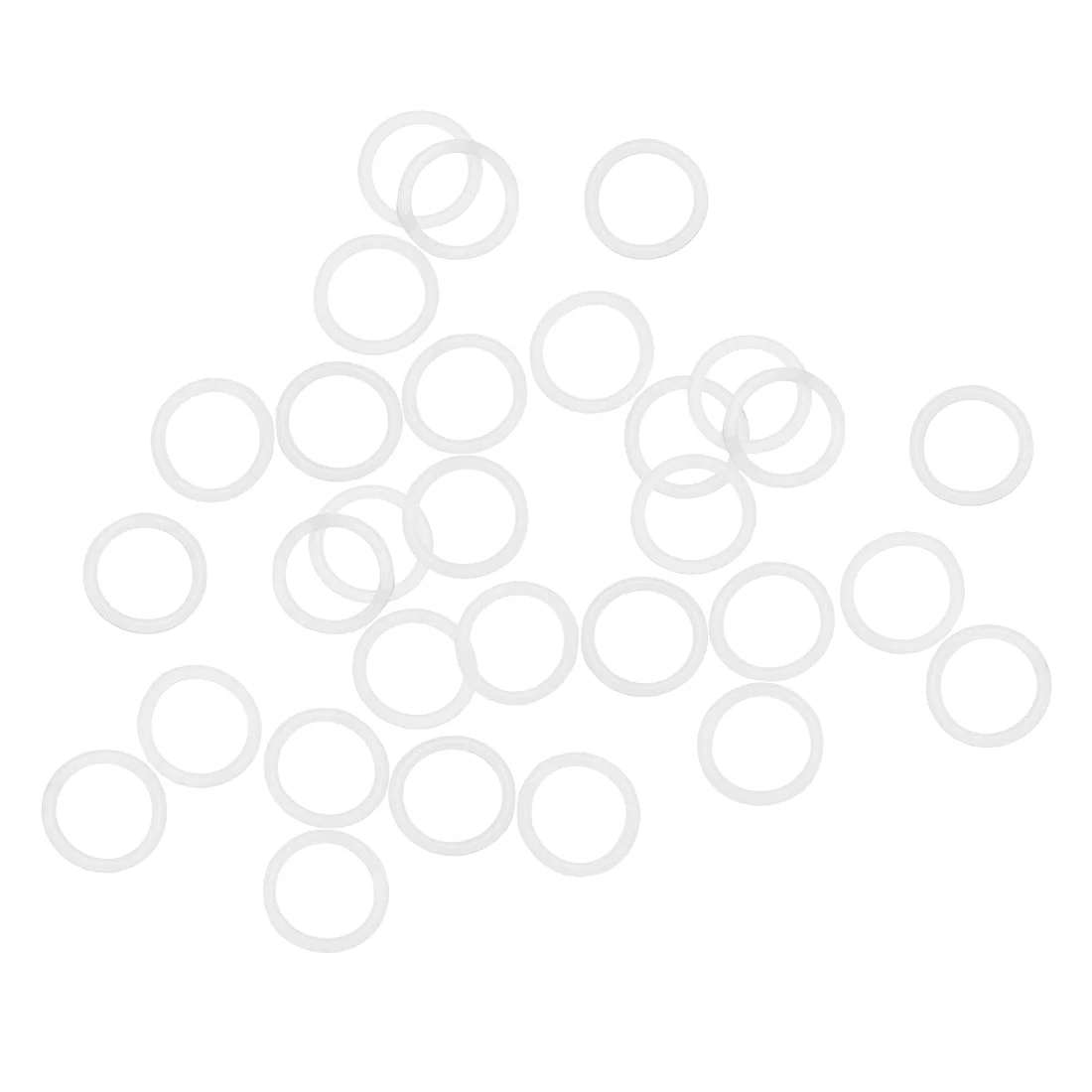 30pcs White 13mm Outer Dia 1.5mm Thickness Sealing Ring O-shape Rubber Grommet