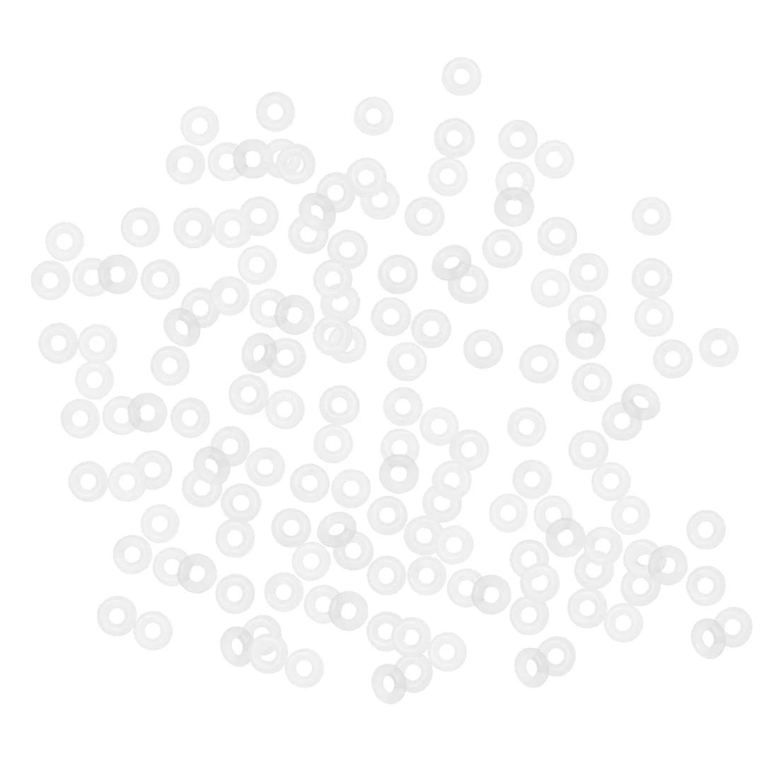 150Pcs 5mm Outer Dia 1.5mm Thickness Sealing Ring O-shape Silicagel Grommet