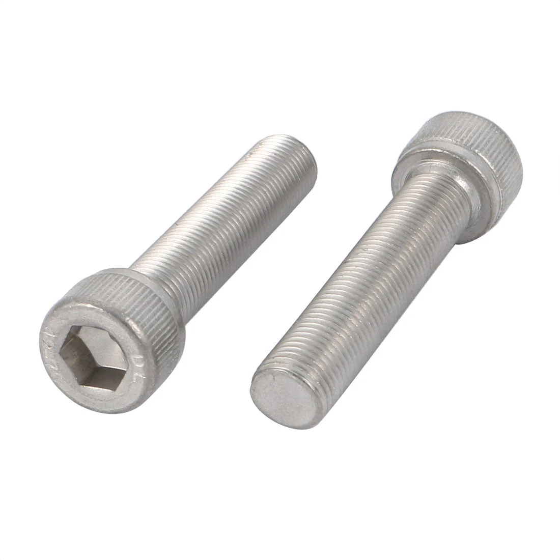M10x45mm 1mm Pitch 304 Stainless Steel Hex Socket Head Cap Screws Bolts 2Pc