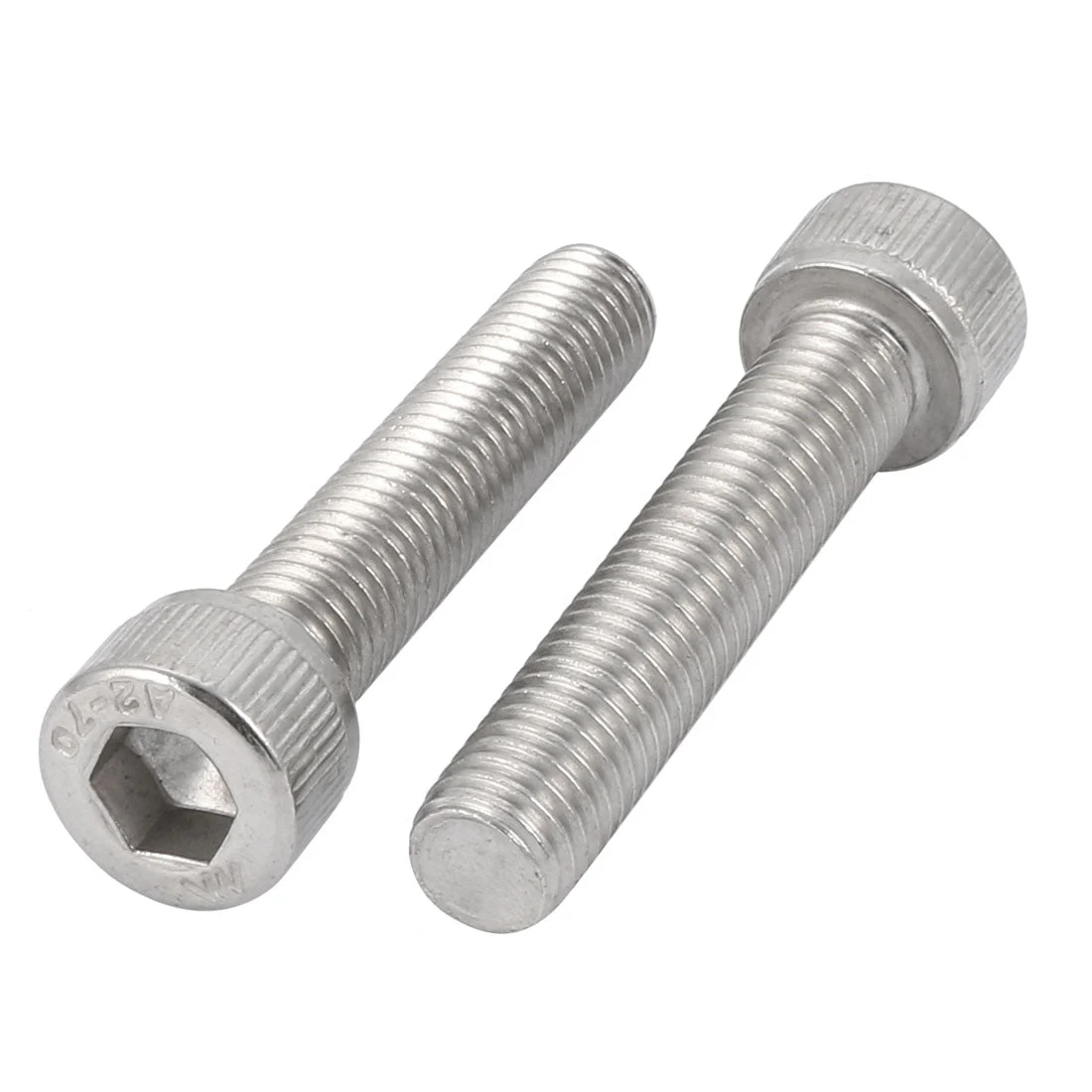 M10x50mm 304 Stainless Steel Left Hand Thread Hex Socket Head Cap Screw Bolt 2pcs