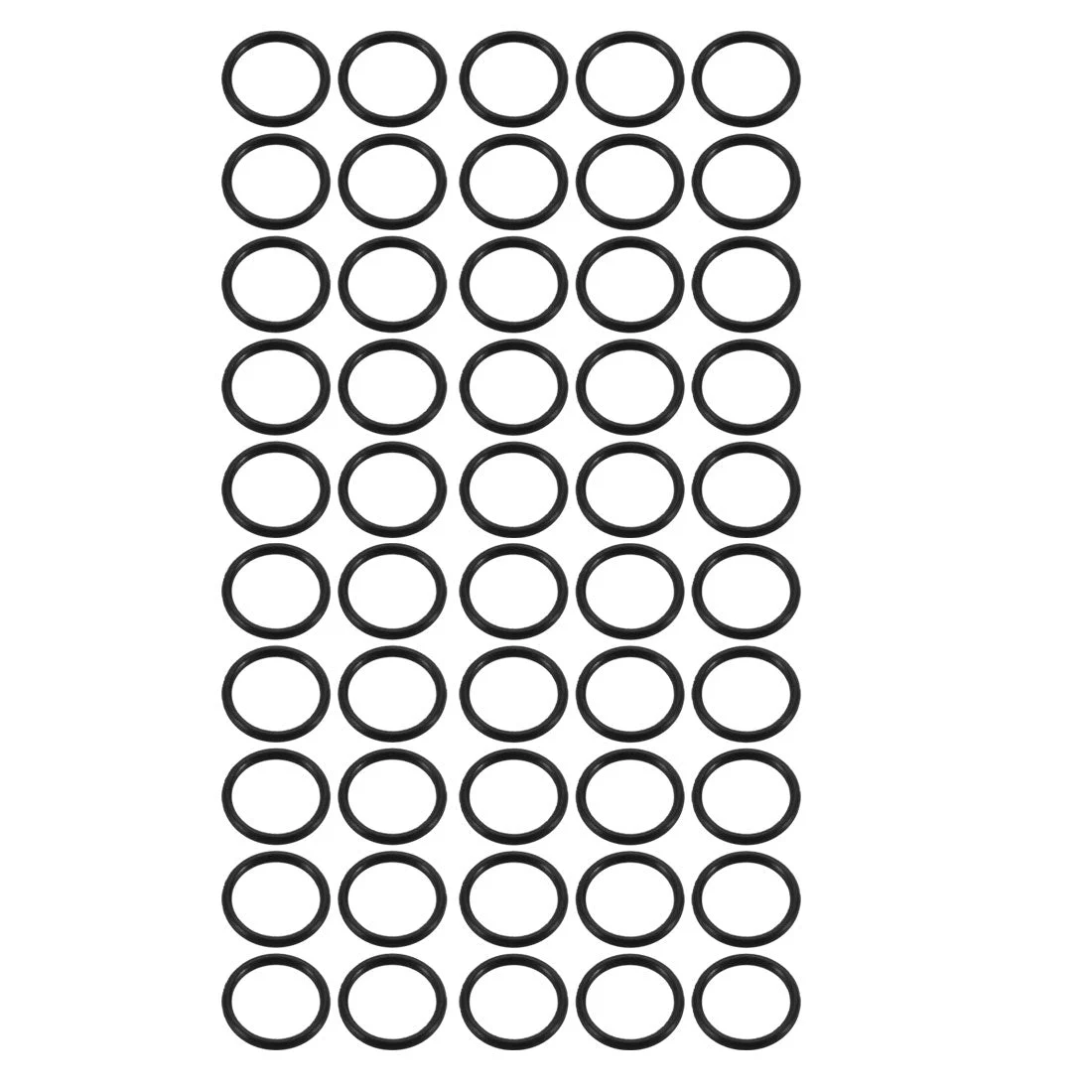 50pc Black Nitrile Butadiene Rubber NBR O-Ring 4mm Inner Dia 0.5mm Width