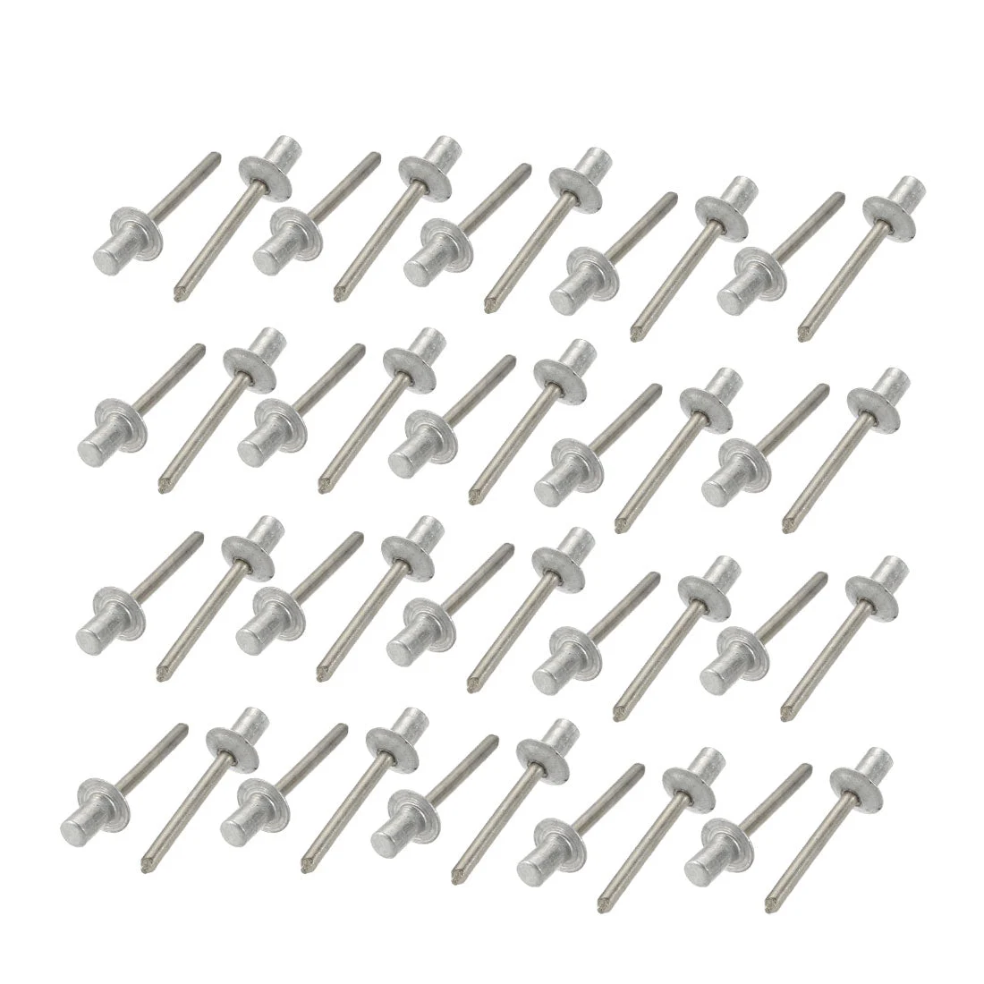 6.4mmx10mm Aluminum Round Dome Head Closed End Blind Rivets Fastener 40pcs