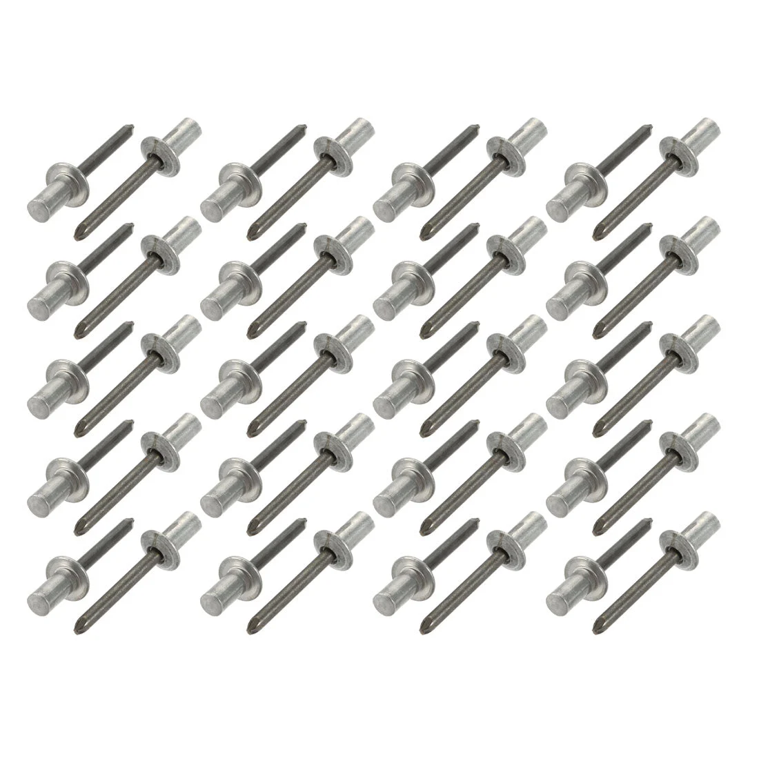6.4mmx13mm Aluminum Round Dome Head Closed End Blind Rivets Fastener 40pcs