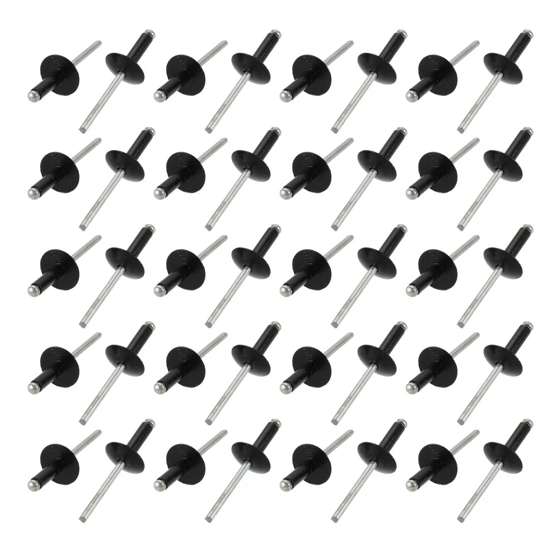 40 Pcs 4.8mm x 16mm Aluminum Open End Large Flange Blind Rivets