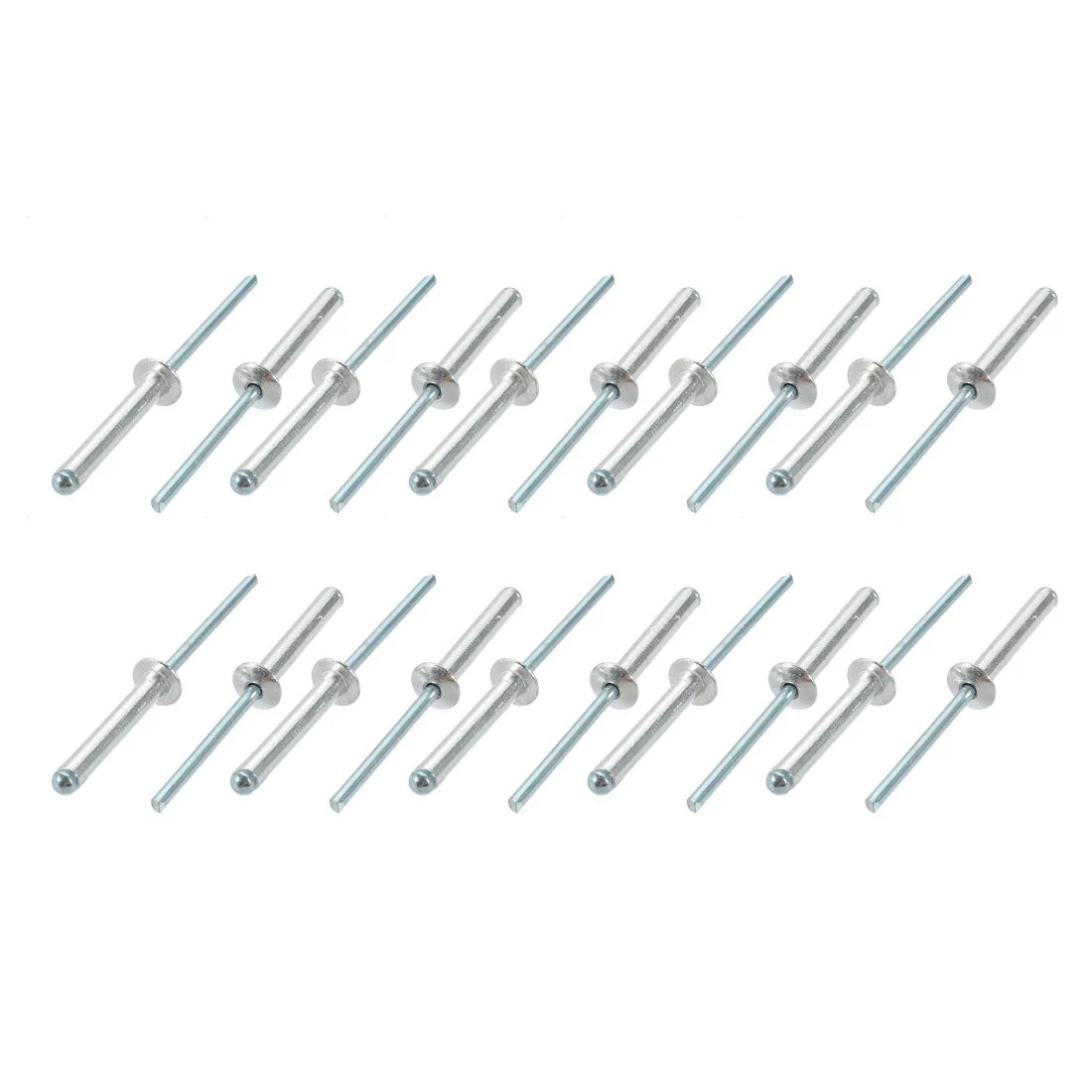 20 Pcs 4mm x 25mm Aluminum/Steel Open End Blind Rivets
