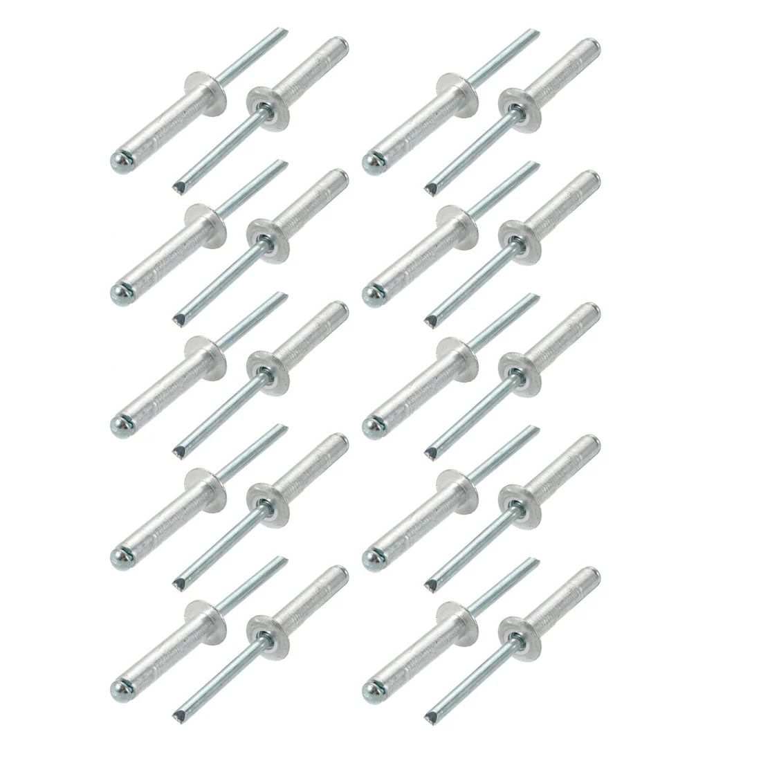 20 Pcs 6mm x 30mm Aluminum/Steel Open End Blind Rivets