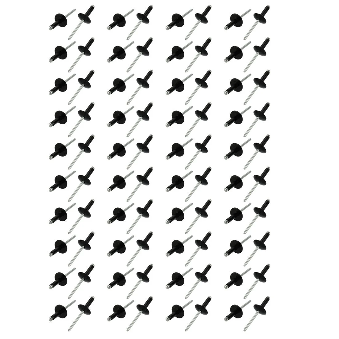 80 Pcs 4.8mm x 16mm Aluminum Open End Large Flange Blind Rivets