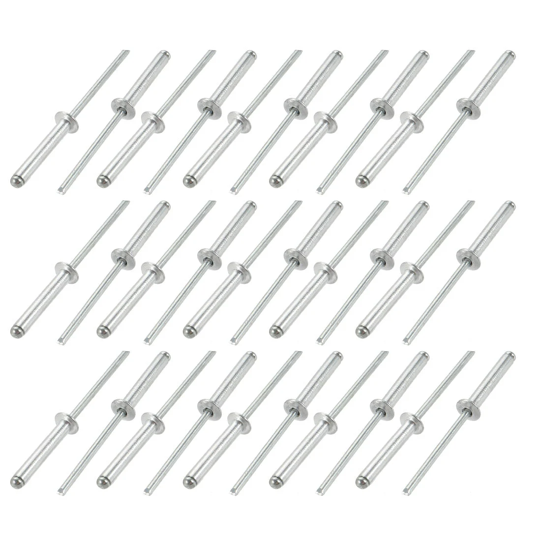 30 Pcs 3.2mm x 19mm Aluminum/Steel Open End Blind Rivets