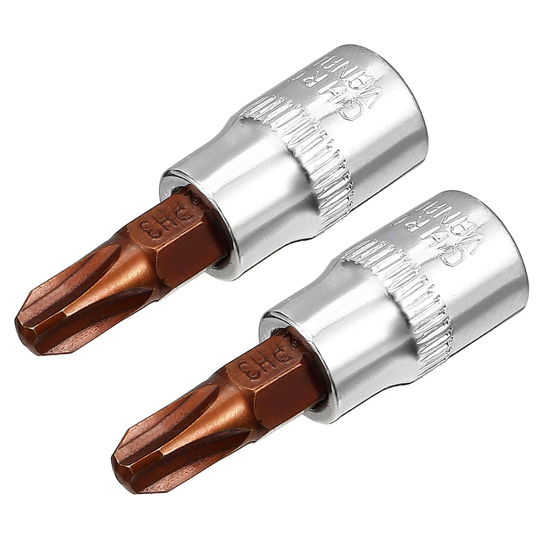 2Pcs 1/4-Inch Drive PH3 phillips Bit Socket, S2 Steel