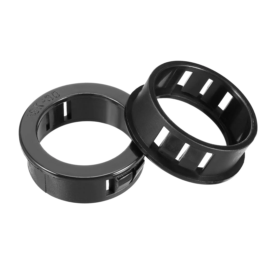 Uxcell 15pcs 30mm Mounted Dia Snap in Cable Hose Bushing Grommet Protector Black