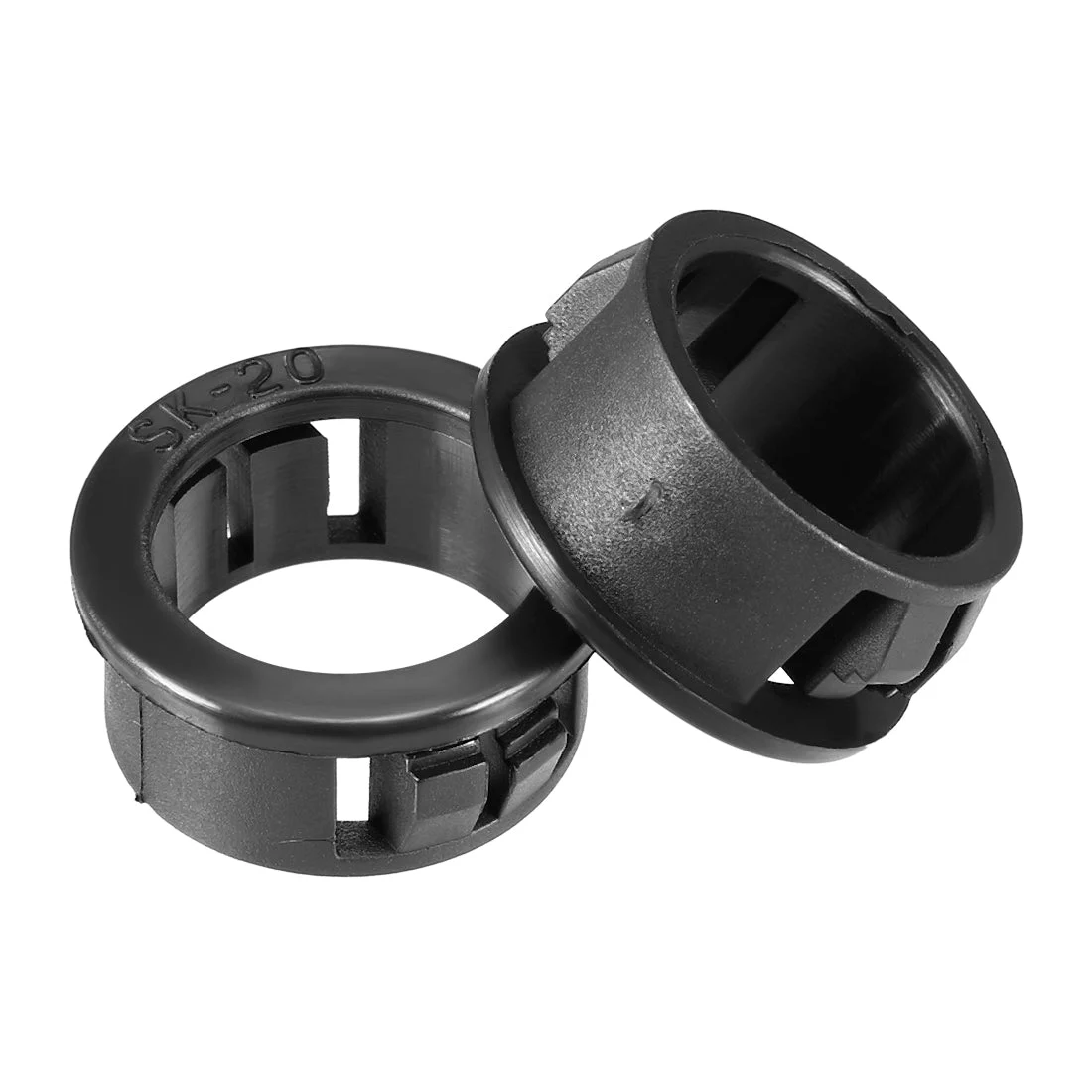 Uxcell 40pcs 20mm Mounted Dia Snap in Cable Hose Bushing Grommet Protector Black