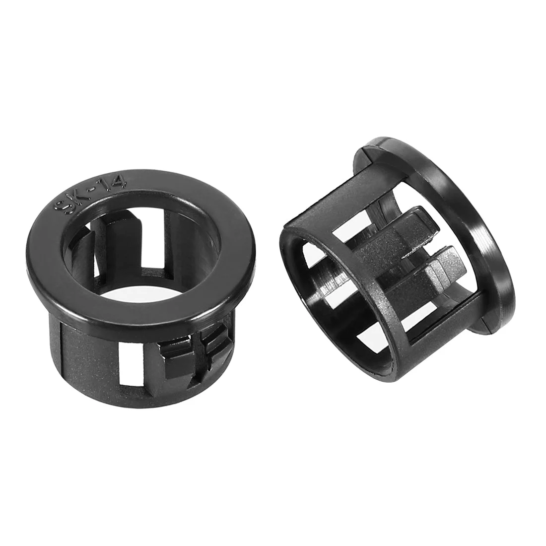 Uxcell 30pcs 14mm Mounted Dia Snap in Cable Hose Bushing Grommet Protector Black