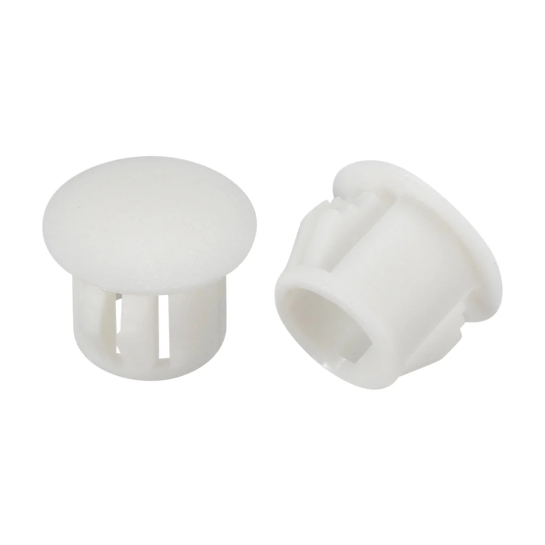 50pcs 9.5mm x 10.3mm Beige Nylon Round Snap Locking Panel Hole Cover