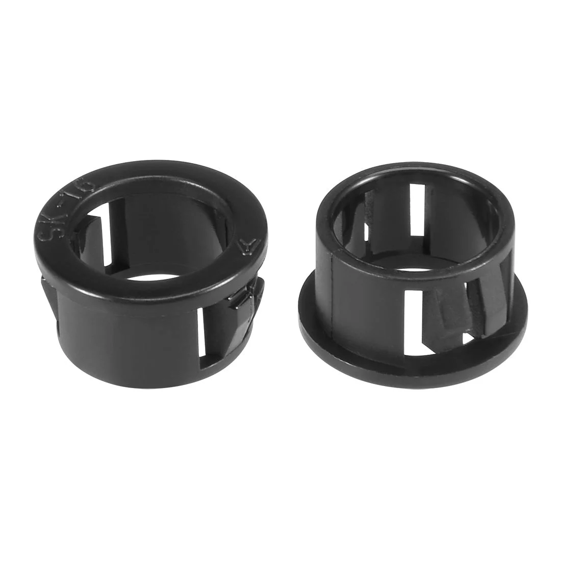 Uxcell 100pcs 16mm Mounted Cable Hose Snap Bushing Grommet Protector Black