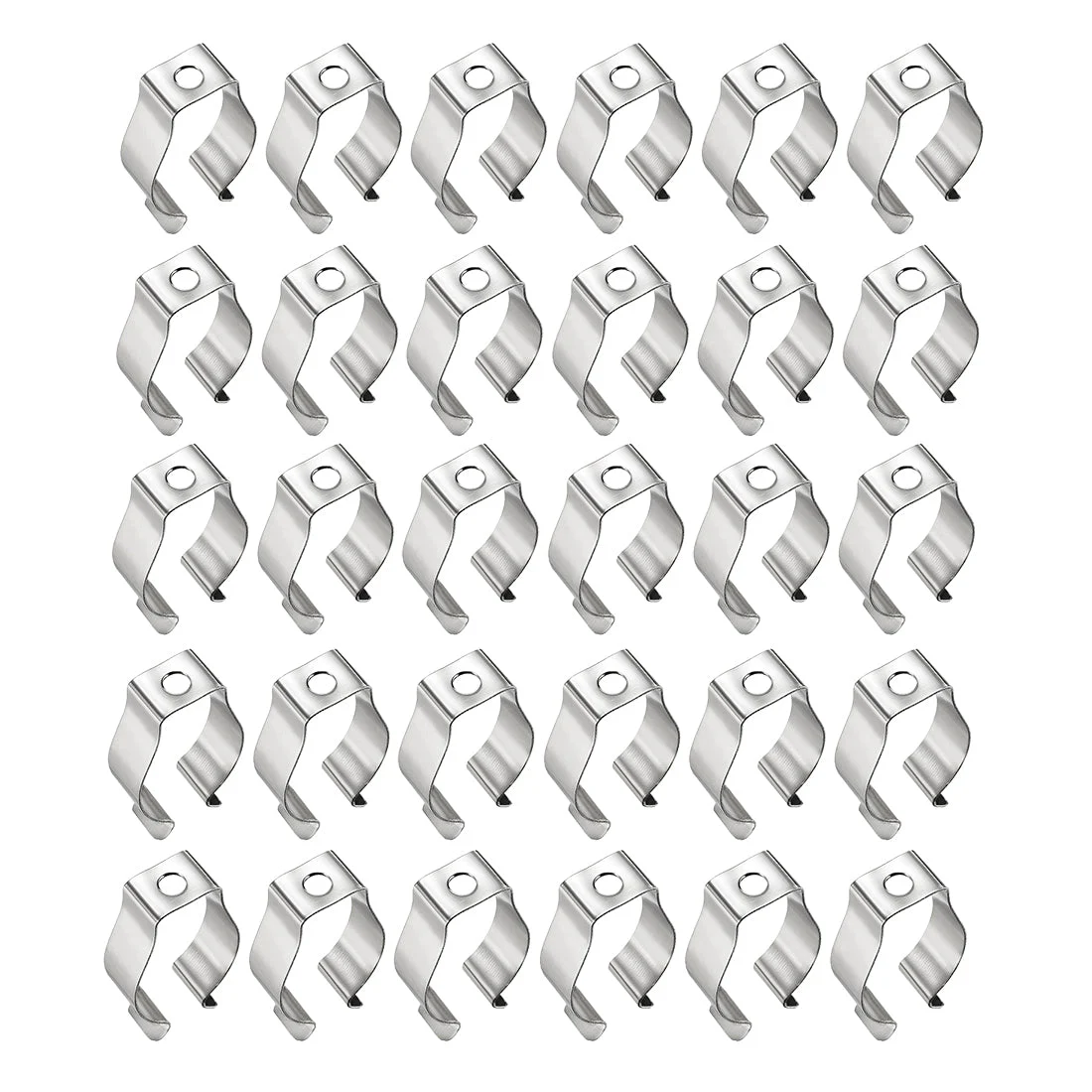 30 Pcs T8 U Clips Holder Fluorescent Tube Manganese Steel Lamp Bracket