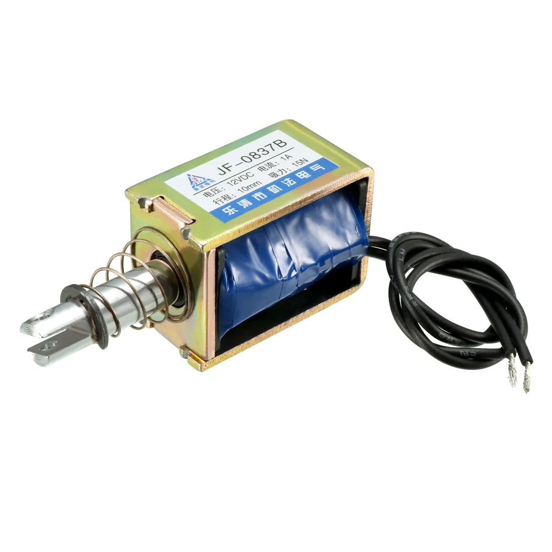 DC 12V 1A 12W 15N 10mm,Pull,Push Type Linear Motion Electromagnet Solenoid