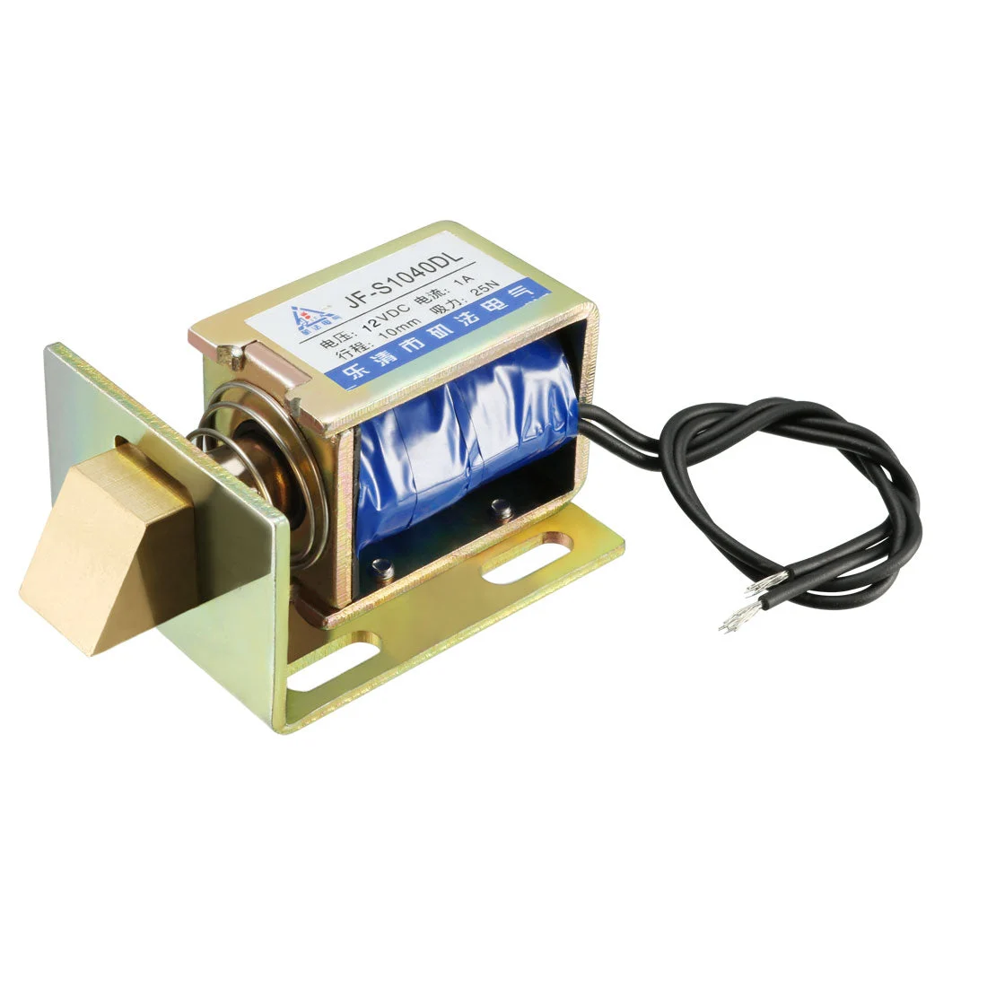 JF-S1040DL DC 12V 1A 12W 25N 10mm Pull Type Linear Motion Solenoid Electromagnet