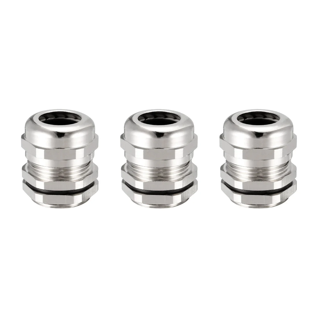 3 x M22 Cable Gland Metal Waterproof Wire Glands Joints for 10mm-13mm Dia Range