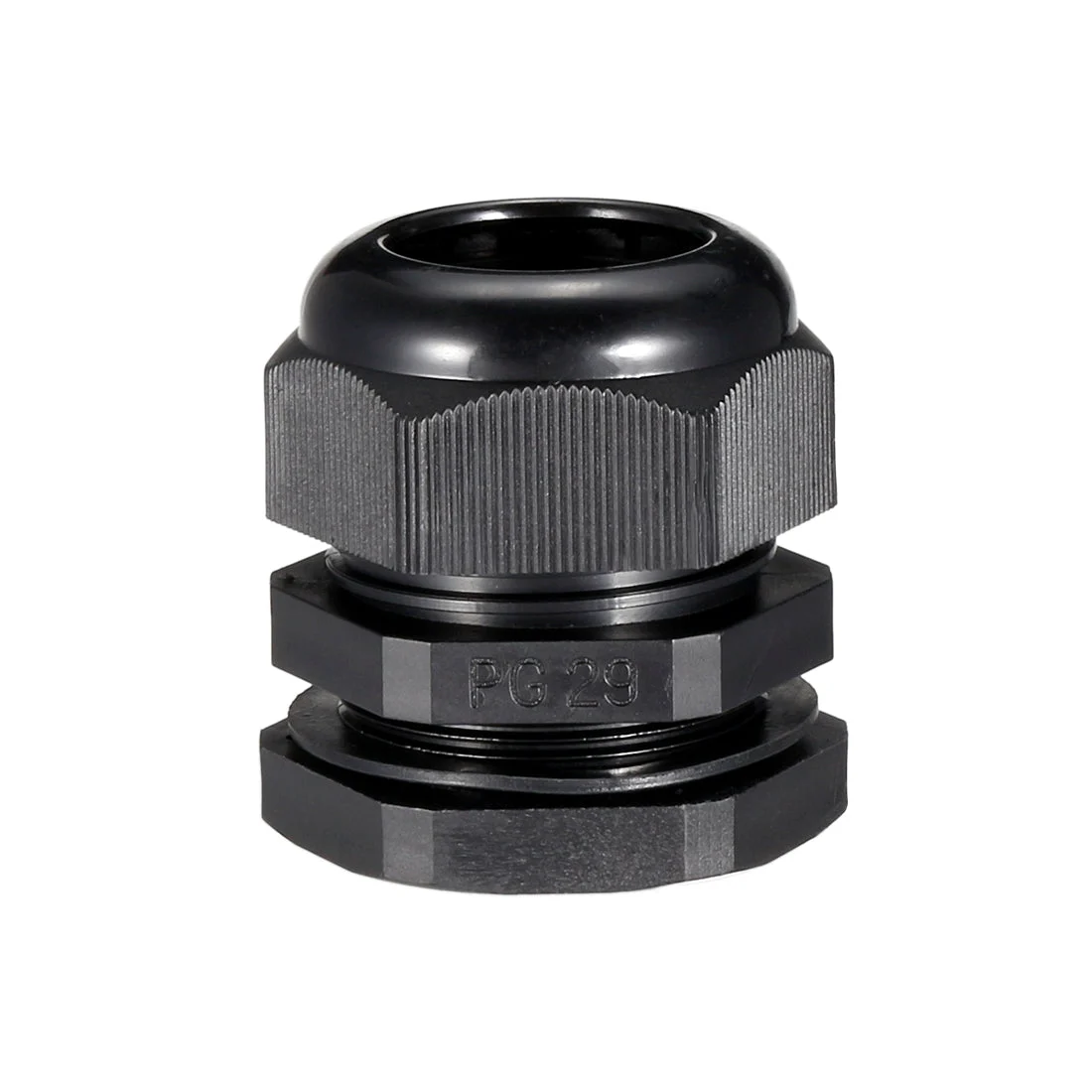 PG29 Cable Gland Waterproof Joint Adjustable Locknut Black for 18-25mm Dia Wire