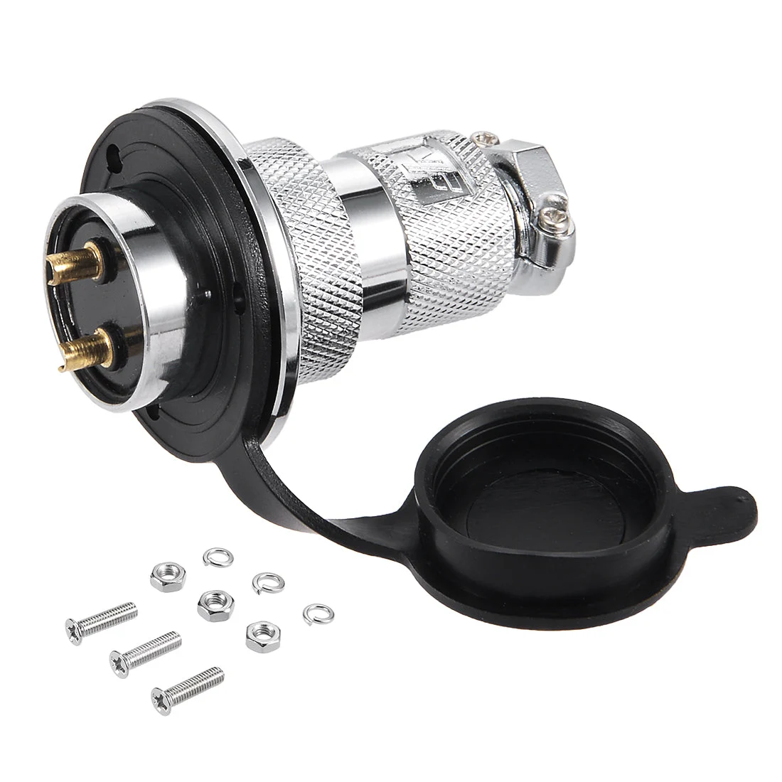 Aviation Connector,25mm 2P 25A 250V DF25-2 Male Wire Panel Power