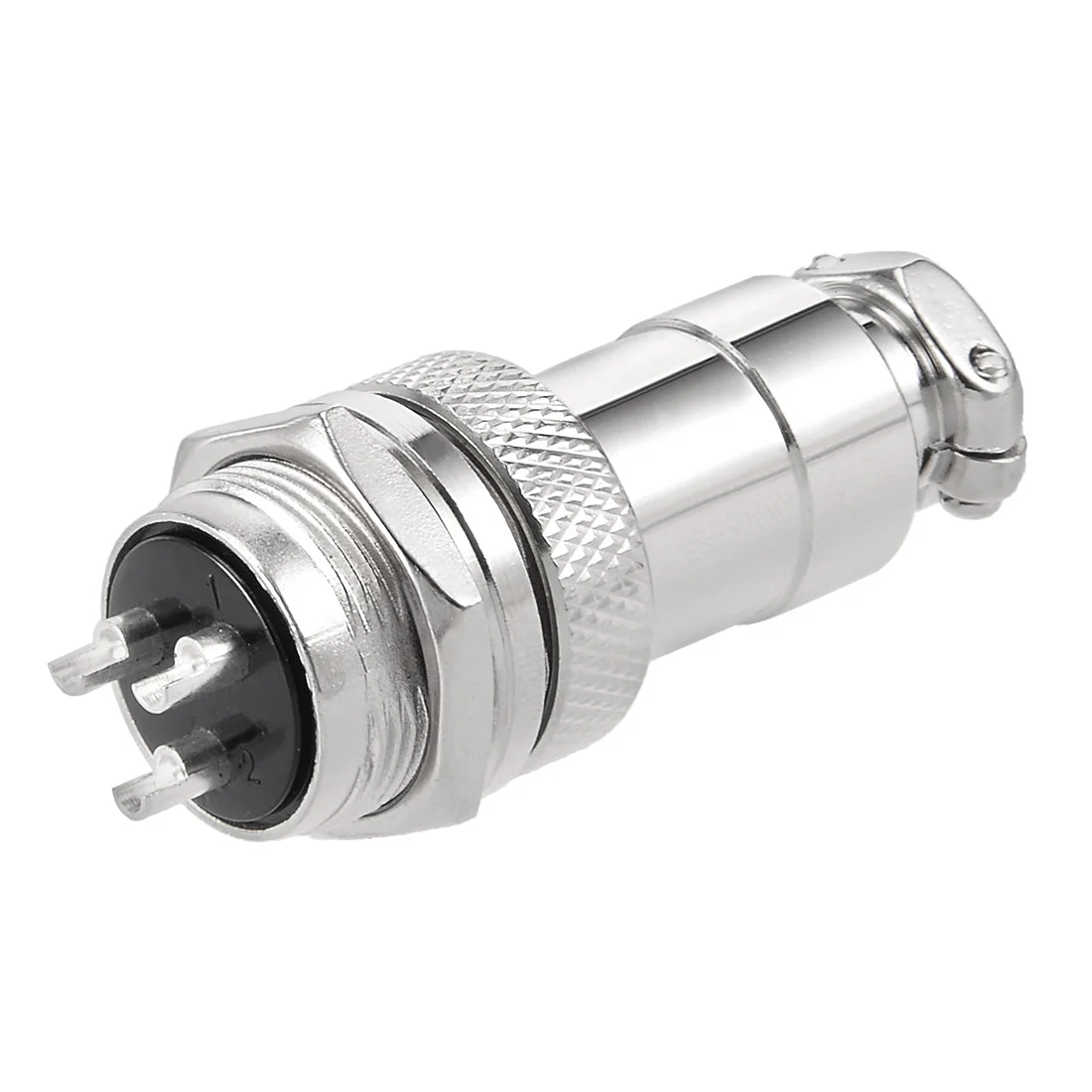 Aviation Connector, 20mm 3P 10A 150V GX20-3 Waterproof Male Wire Panel Power Chassis Metal Fittings Connector Aviation Silver Tone