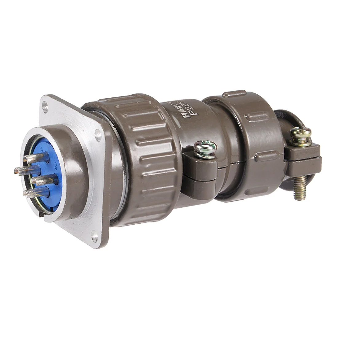 Aviation Connector, 28mm 4P 25A 250V P28-4 Waterproof Male Wire Panel Power Chassis Metal Fittings Connector Aviation Silver Tone