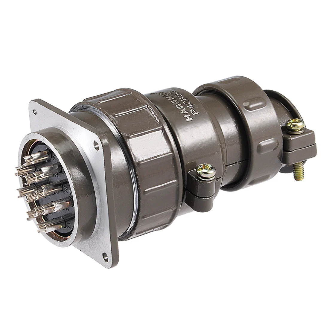 Aviation Connector, 40mm 16P 50A 175V P40-16 Waterproof Male Wire Panel Power Chassis Metal Fittings Connector Aviation Silver Tone