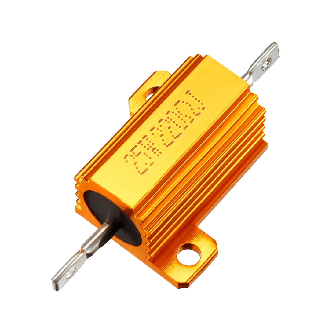 25W 220 Ohm 5% Aluminum Housing Resistor Screw Chassis Mounted Aluminum Case Wirewound Resistor Load Resistors Gold Tone 1 pcs