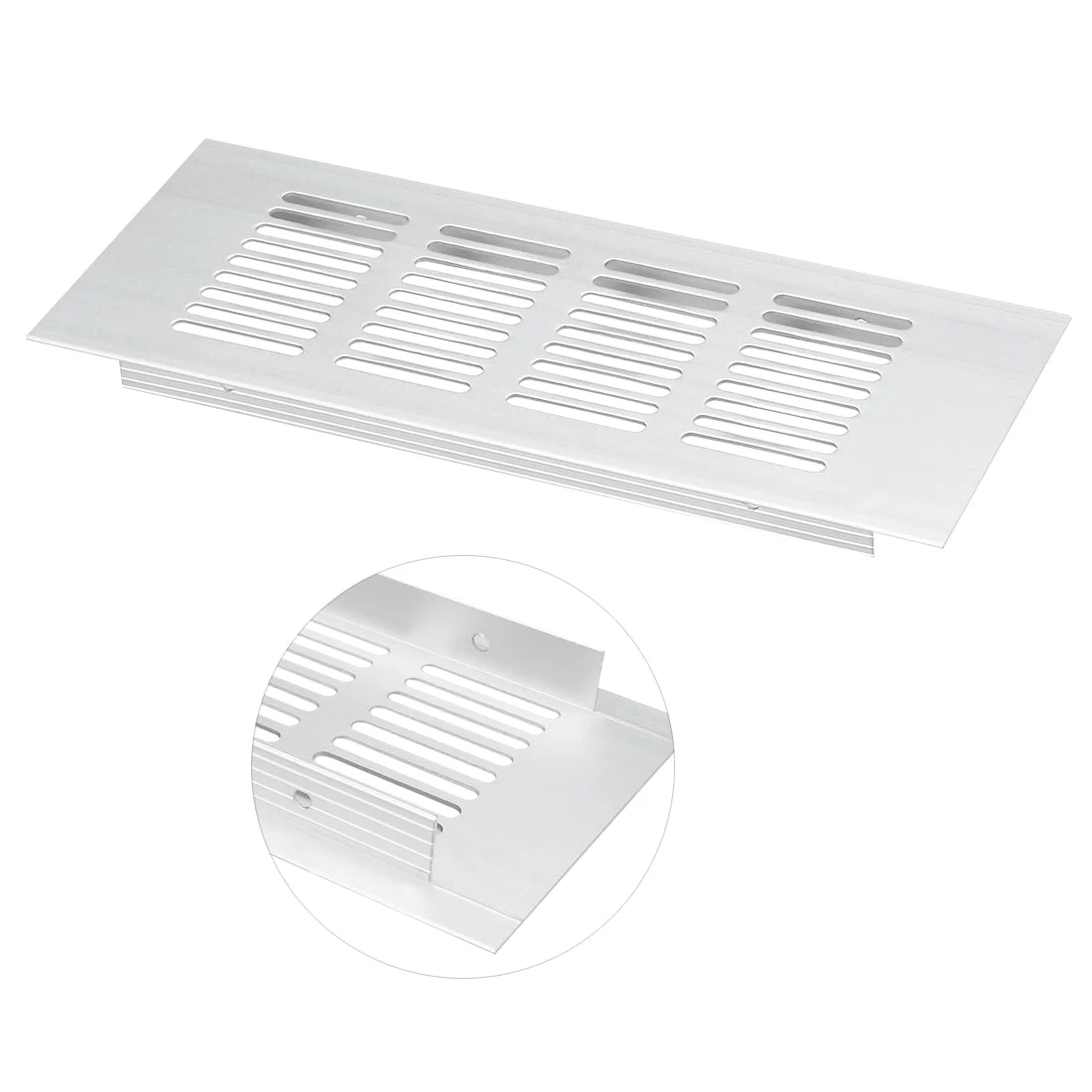 200mmx80mm, Ventilation Grille, Aluminum Alloy Air Vent Louvered Grill Cover 2pcs