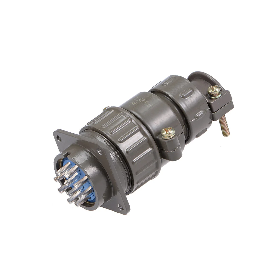 Aviation Connector, 32mm 10P 25A 500V P32K11Q Waterproof Male Wire Panel Power Chassis Metal Fittings Connector Aviation Brown