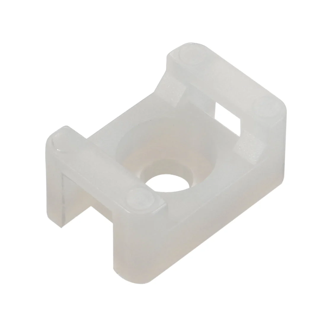 Uxcell Cable Tie Mount Base Saddle Type Wire Holder Nylon 5mm Hole Width White 30Pcs