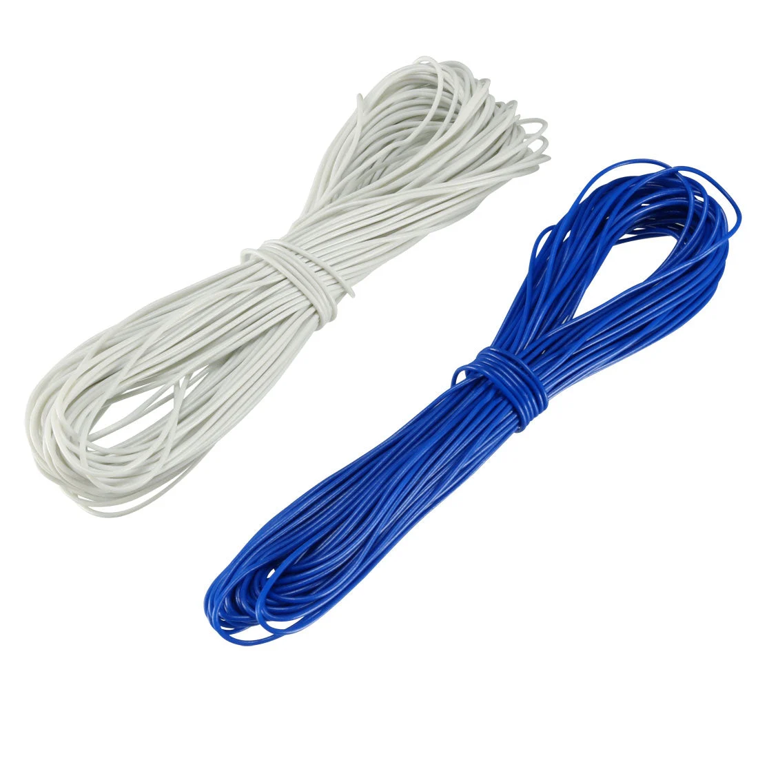 2 Pcs Wrapping Wire Tin Plated Copper Wire P/N 30 AWG 10M Length White blue