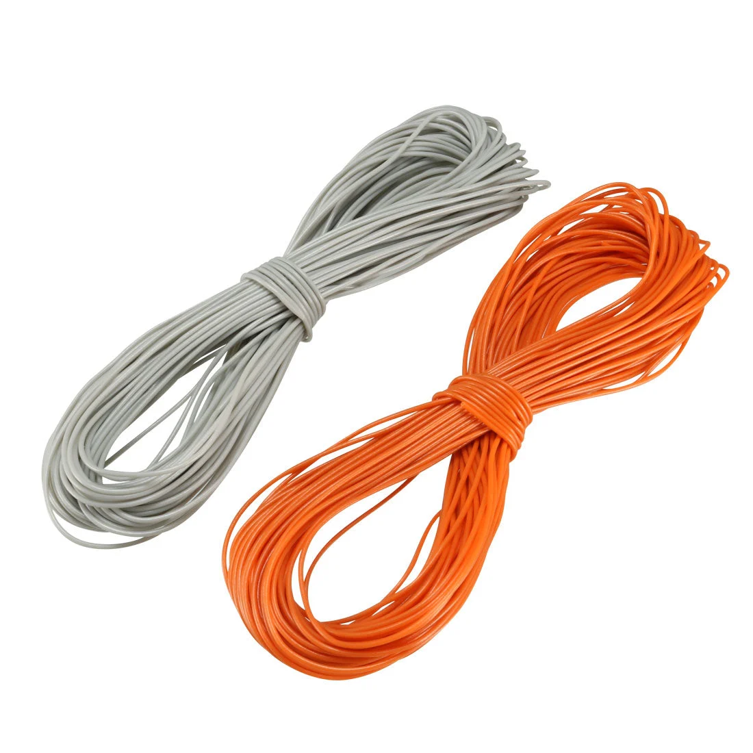 2 Pcs Wrapping Wire Tin Plated Copper Wire P/N 30 AWG 10M Length Orange Grey