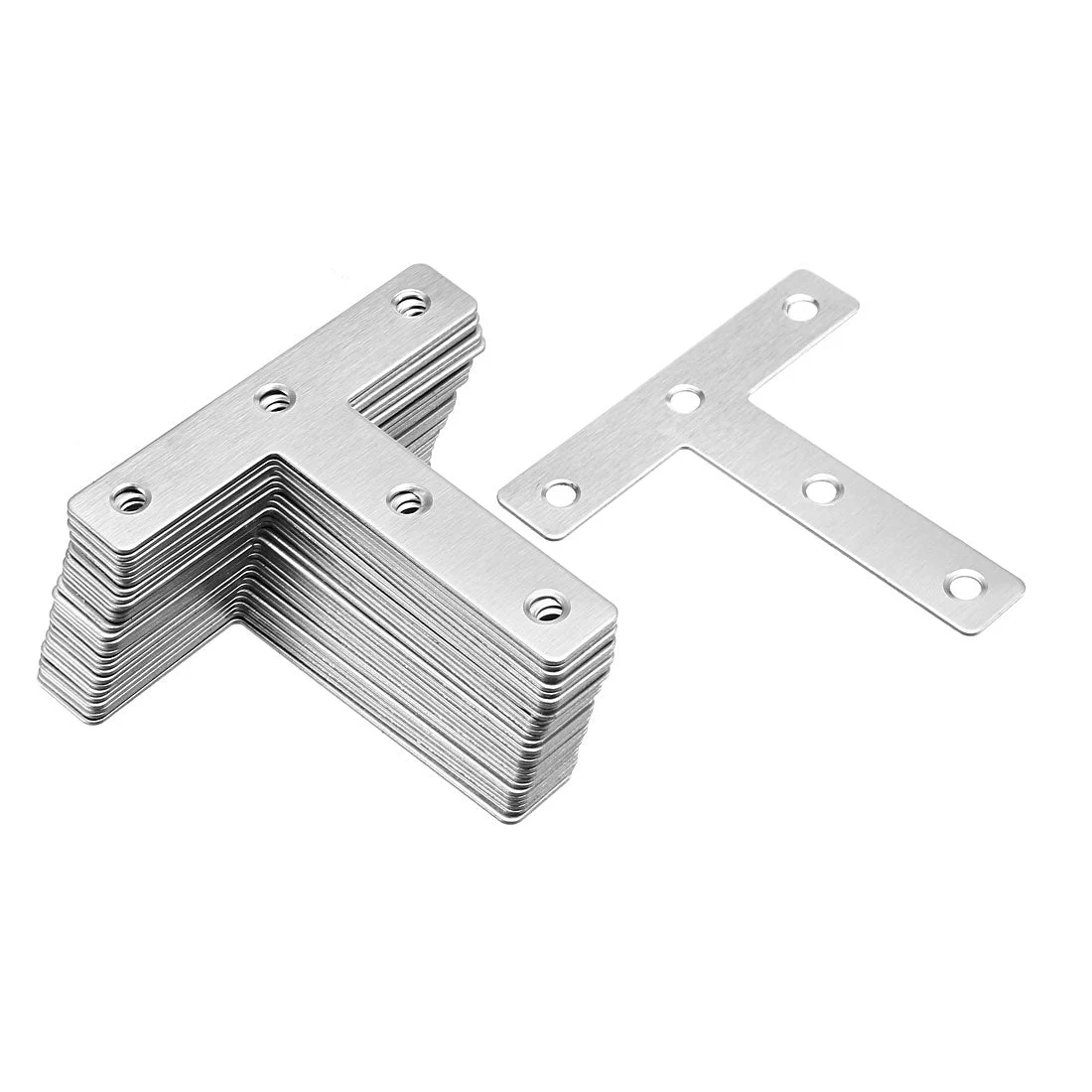 Flat T Shape Repair Mending Plate, 80mmx80mm, Stainless steel Joining Bracket Support Brace, 30 pcs