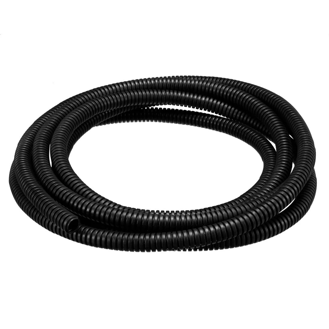 2.5 M 6.5 x 10 mm PP Flexible Corrugated Conduit Tube for Garden,Office Black