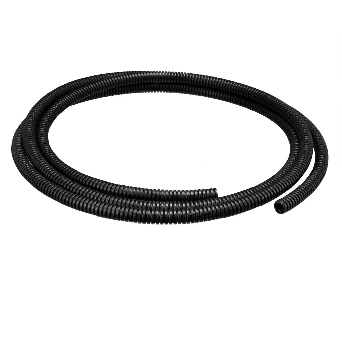 2 M 6.5 x 10 mm PP Flexible Corrugated Conduit Tube for Garden,Office Black