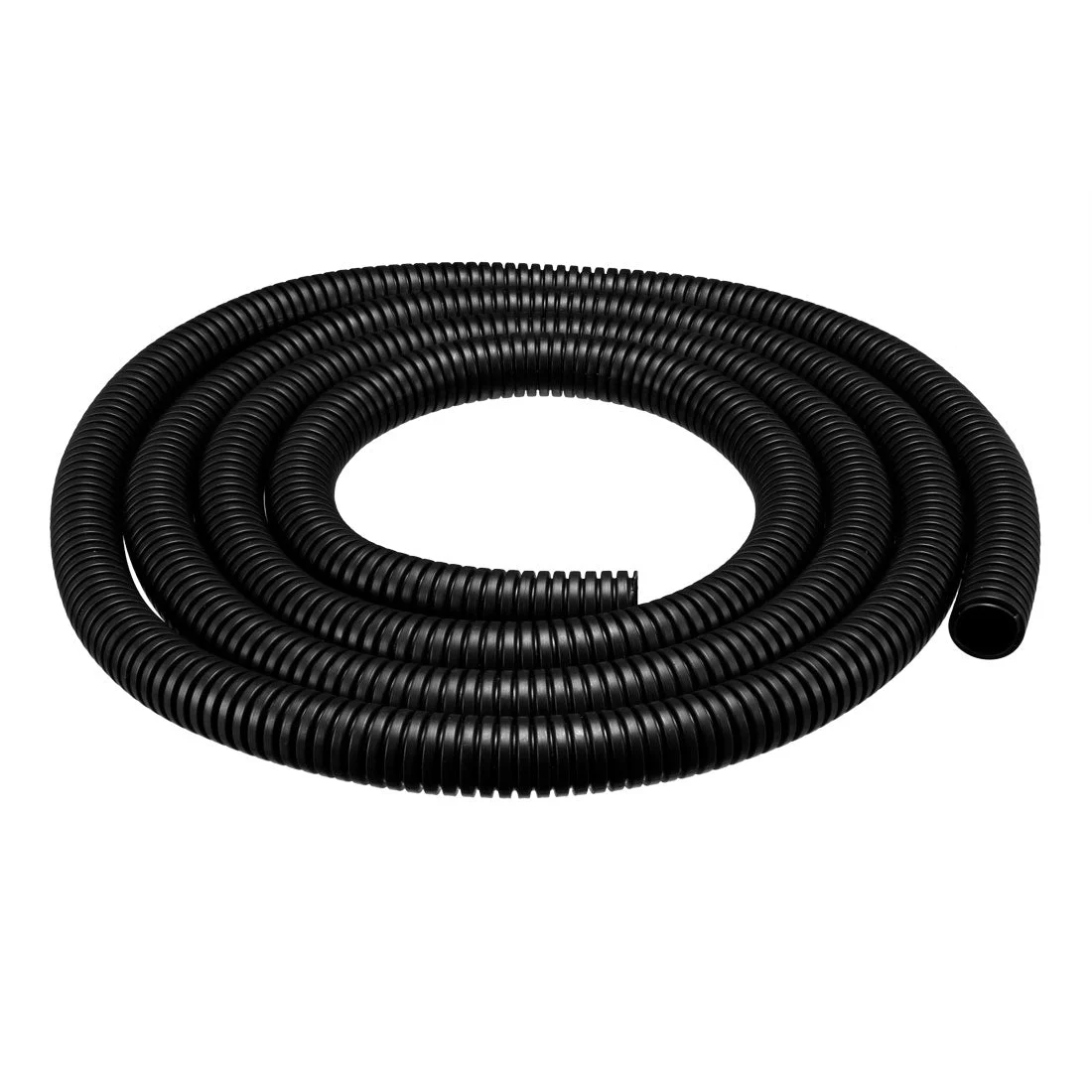 2 M 12 x 15.8 mm PP Flexible Corrugated Conduit Tube for Garden,Office Black