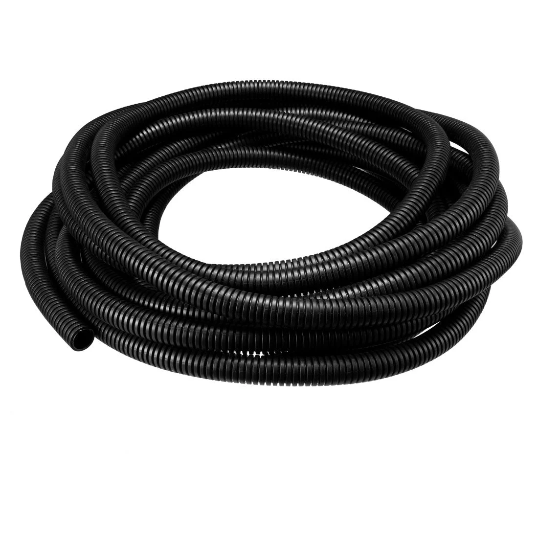 8 M 12 x 15.8 mm PP Flexible Corrugated Conduit Tube for Garden,Office Black