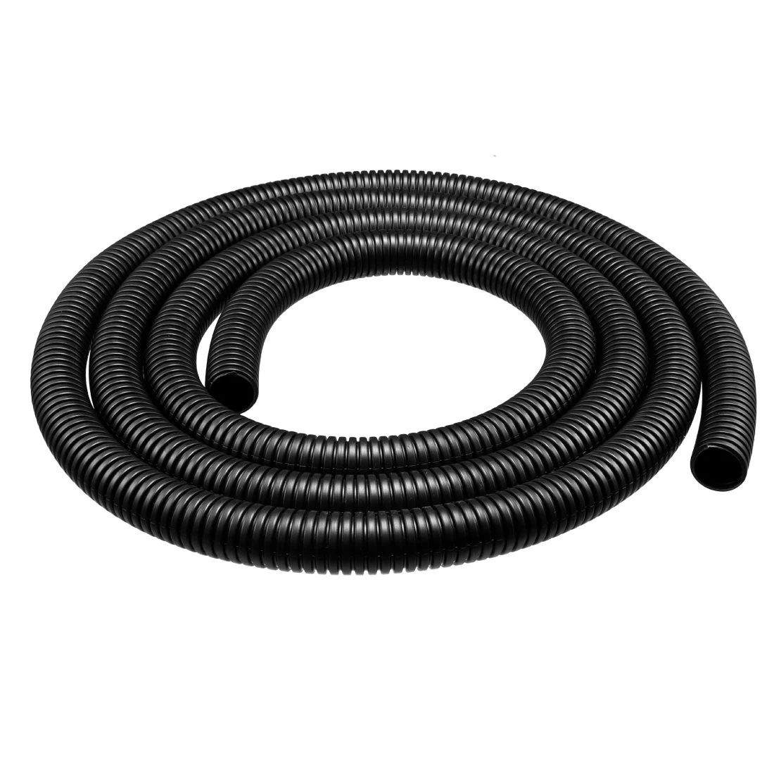 2.5 M 17 x 21.2 mm PP Flexible Corrugated Conduit Tube for Garden,Office Black