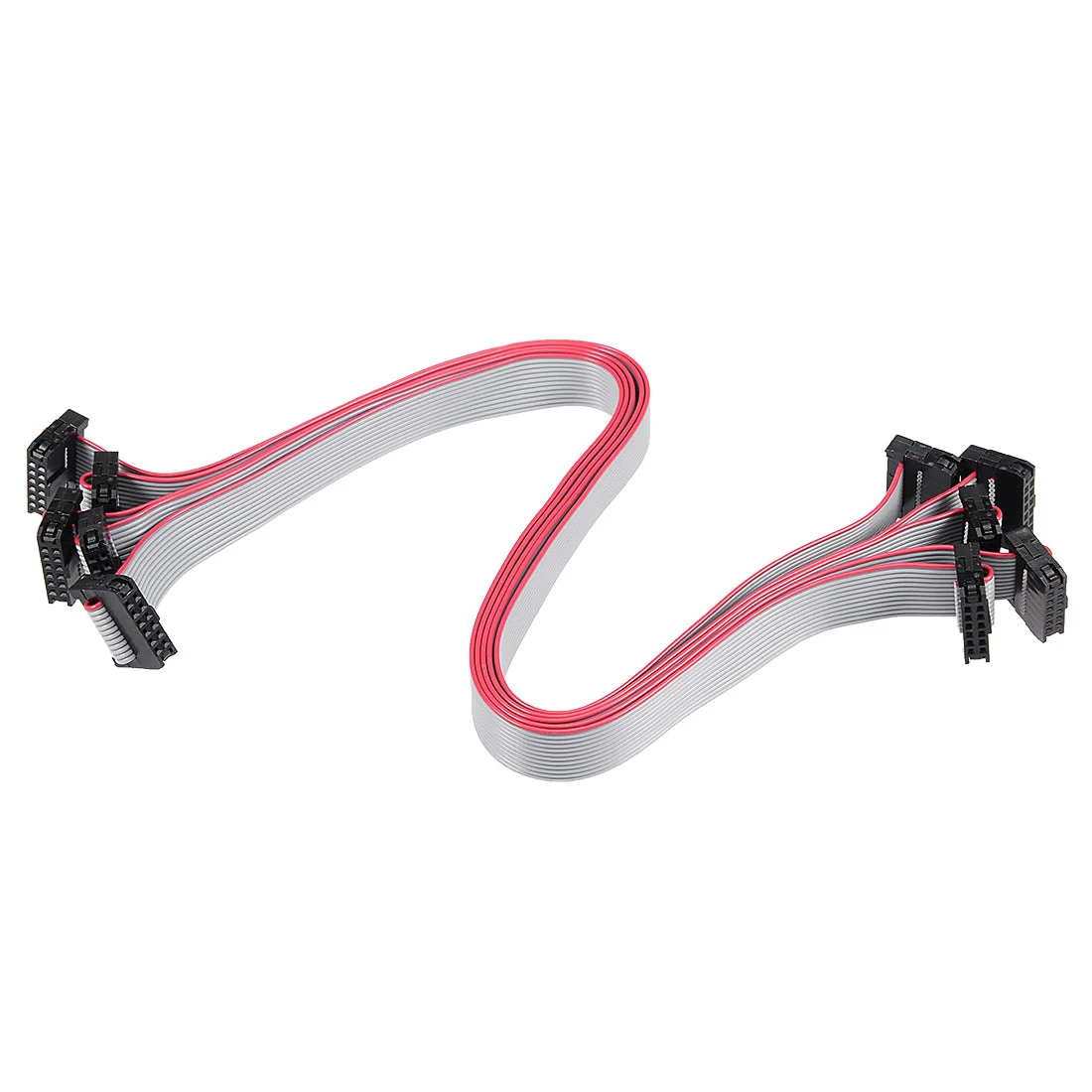 IDC 12 Pins Connector Flat Ribbon Cable Female Connector Length 30cm 2mm Pitch,5pcs