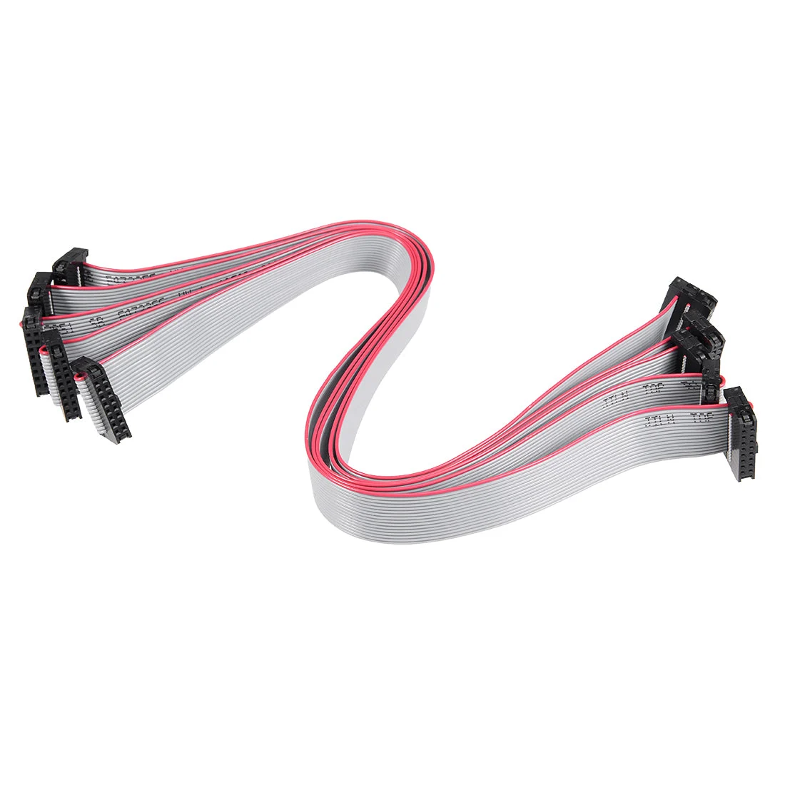 IDC 16 Pins Connector Flat Ribbon Cable Female Connector Length 30cm 2mm Pitch,5pcs