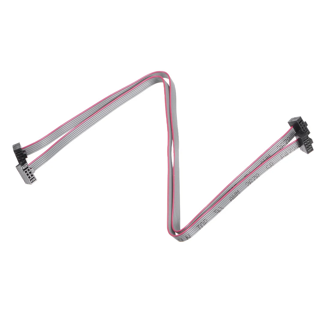 IDC 6 Pins Connector Flat Ribbon Cable Female Connector 20cm 1.27mm Pitch,2pcs