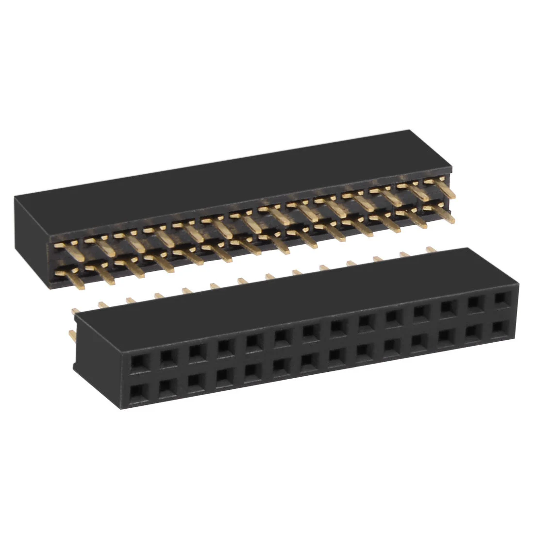 Uxcell 50Pcs 2.54mm Pitch 2x14-Pin Double Row Straight Connector Female Pin Header Strip PCB Board Socket
