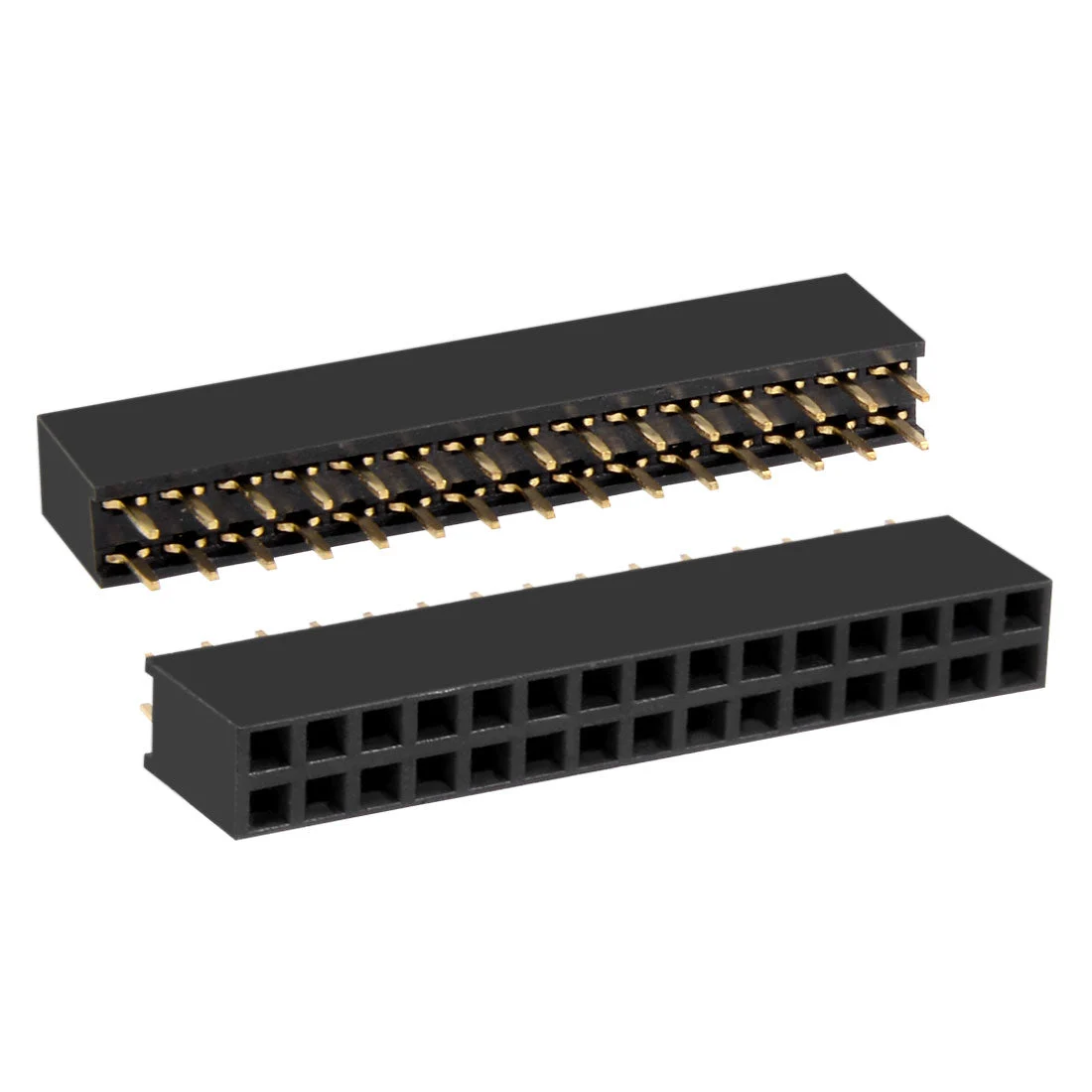 50Pcs 2.54mm Pitch 2x15-Pin Double Row Straight Connector Female Pin Header Strip PCB Board Socket